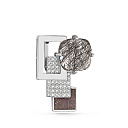 Подвеска из белого золота с бриллиантами, кварцем