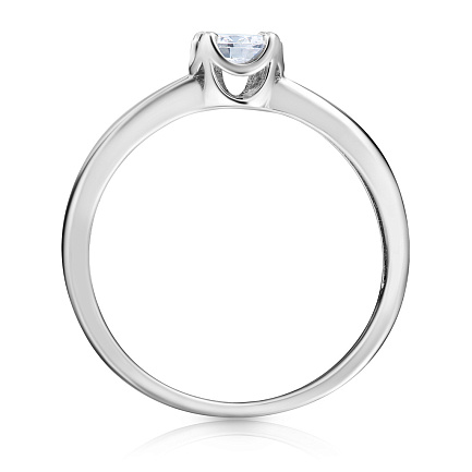 Кольцо из серебра с фианитом