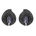 Серьги с английским замком из серебра с фианитами