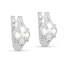 Серьги с английским замком из серебра