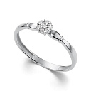 Кольцо из белого золота с бриллиантами