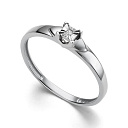 Кольцо из белого золота с бриллиантом