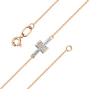 Браслет декоративный из красного золота с бриллиантами