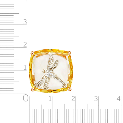 Кольцо с кварцем из золота