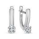 Серьги из белого золота с бриллиантами