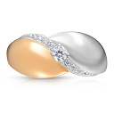 Кольцо из красного золота с фианитом