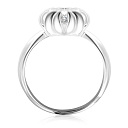 Кольцо из белого золота с бриллиантом