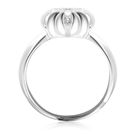 Кольцо из белого золота с бриллиантом