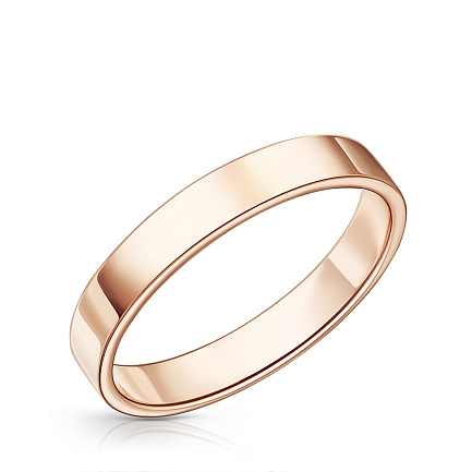 Кольцо обручальное из красного золота