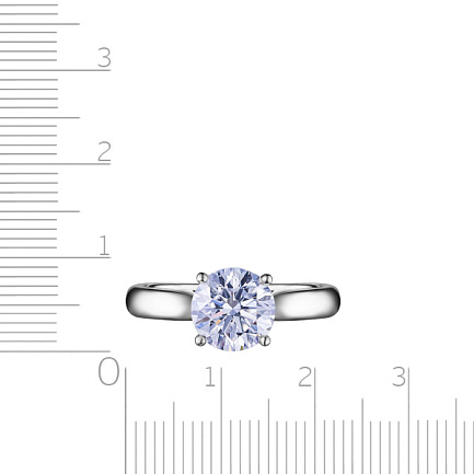 Кольцо из белого золота с бриллиантом