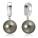 Серьги из белого золота с жемчугом