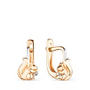 Серьги из красного золота с бриллиантами