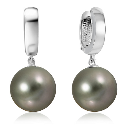 Серьги из белого золота с жемчугом