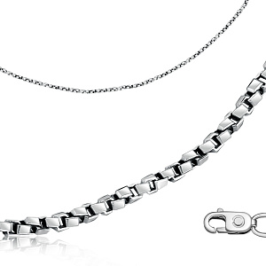 Цепь автомат из серебра, плетение венецианское