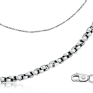 Цепь автомат из серебра, плетение венецианское