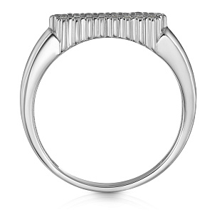 Кольцо из белого золота с фианитом