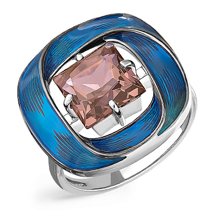 Кольцо из серебра с ситалом