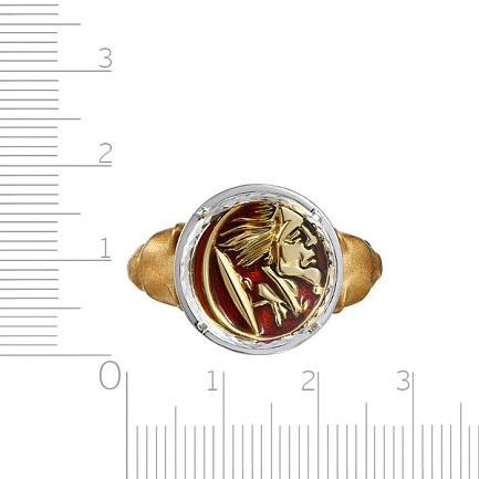 Кольцо из желтого золота с бриллиантами