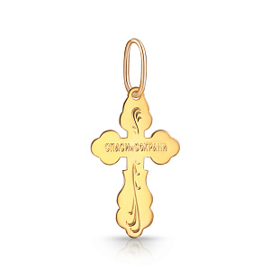 Крест из комбинированного золота