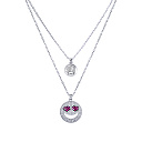 Колье из серебра с фианитом