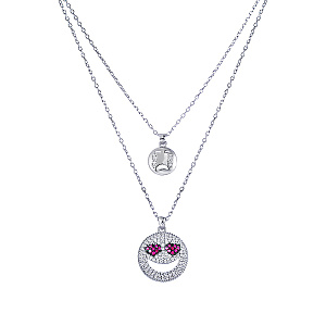 Колье из серебра с фианитом