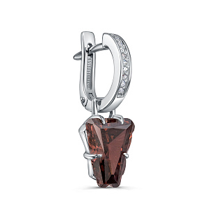 Серьги с английским замком из серебра
