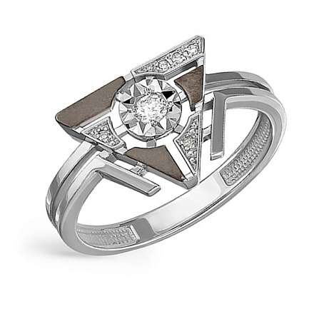 Кольцо из белого золота с бриллиантами