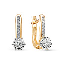 Серьги из красного золота с бриллиантами