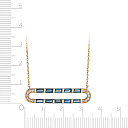 Колье из желтого золота с бриллиантами, топазом