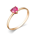 Кольцо из красного золота с рубином