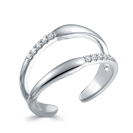 Кольцо из белого золота с бриллиантами