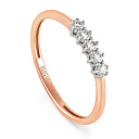 Кольцо из красного золота с бриллиантами