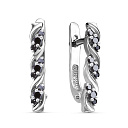 Серьги из белого золота с бриллиантами