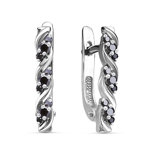 Серьги из белого золота с бриллиантами