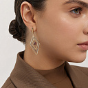 Серьги из желтого золота с аметистом