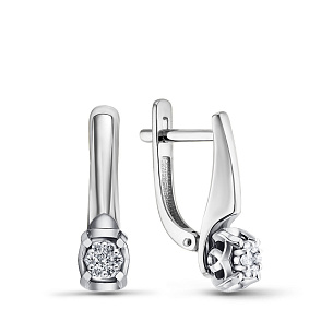 Серьги из белого золота