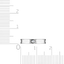 Кольцо обручальное из белого золота с бриллиантом