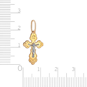 Крест из комбинированного золота