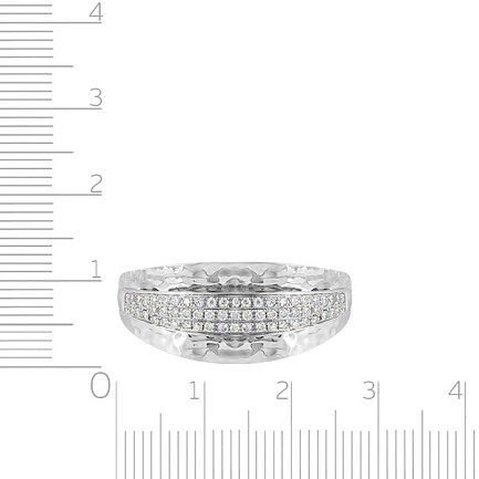 Кольцо из белого золота с бриллиантами