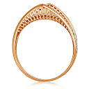 Кольцо из красного золота с фианитом