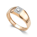 Кольцо из красного золота с бриллиантами