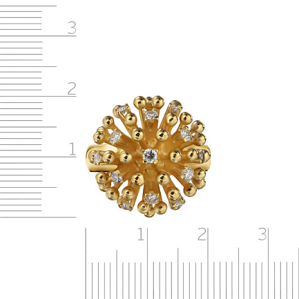 Кольцо из желтого золота с бриллиантами