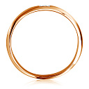 Кольцо обручальное из красного золота с бриллиантами