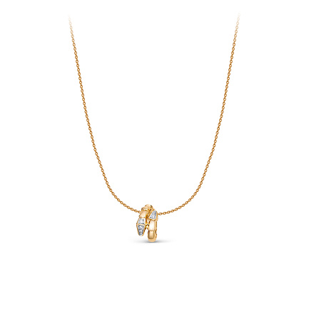 Колье из желтого золота с бриллиантами