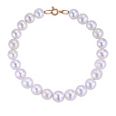 Браслет декоративный из красного золота с жемчугом