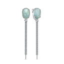 Серьги с английским замком из белого золота с бриллиантами