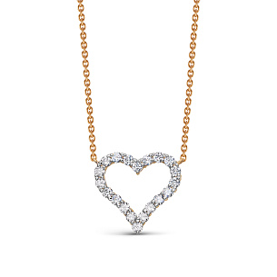 Колье из красного золота с бриллиантом