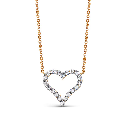 Колье из красного золота с бриллиантами