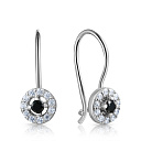 Серьги из серебра с фианитом