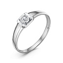 Кольцо из белого золота с бриллиантом